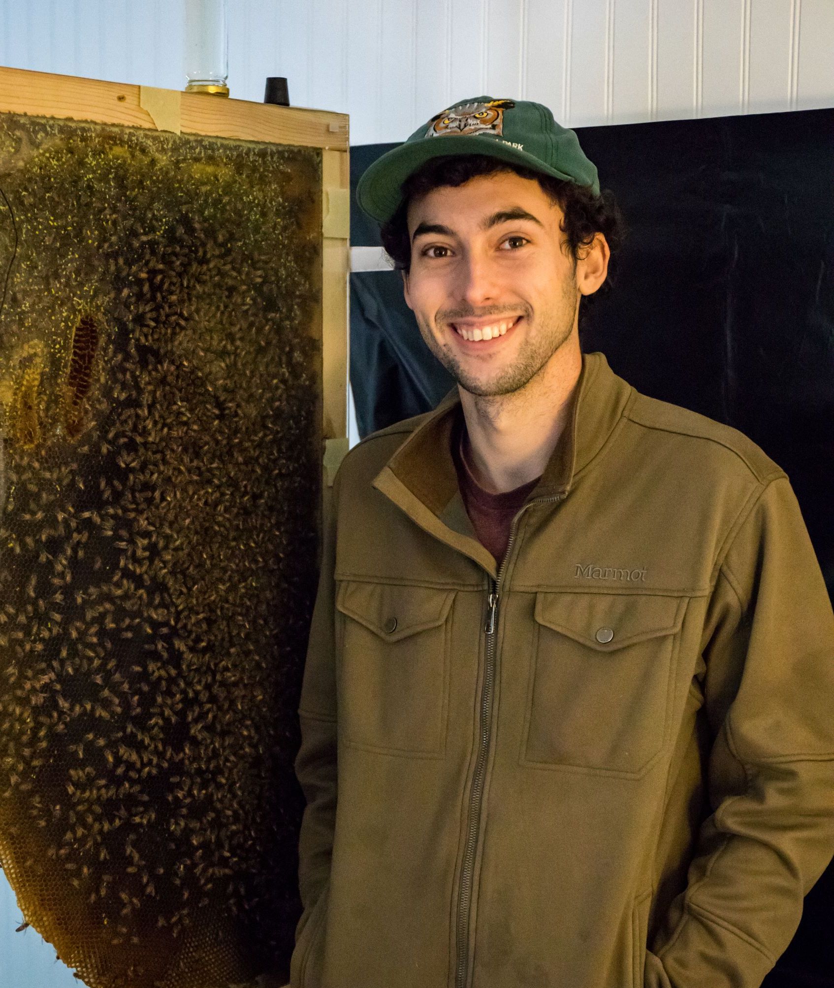 Ethan Rowe with obs hive