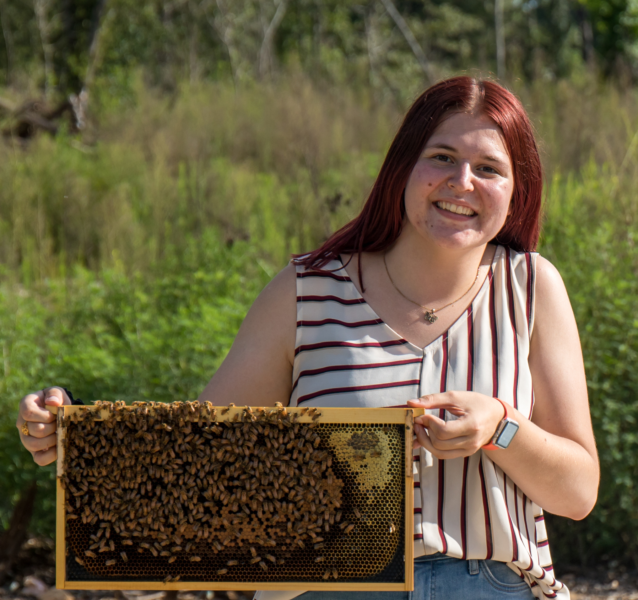 Maritza with bees